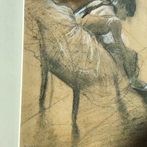 Elegant Dancer Sketch in Black and Cream, print by Dagas